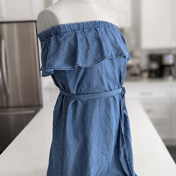 Michael Kors denim dress, strapless, size small - Picture 4 of 9